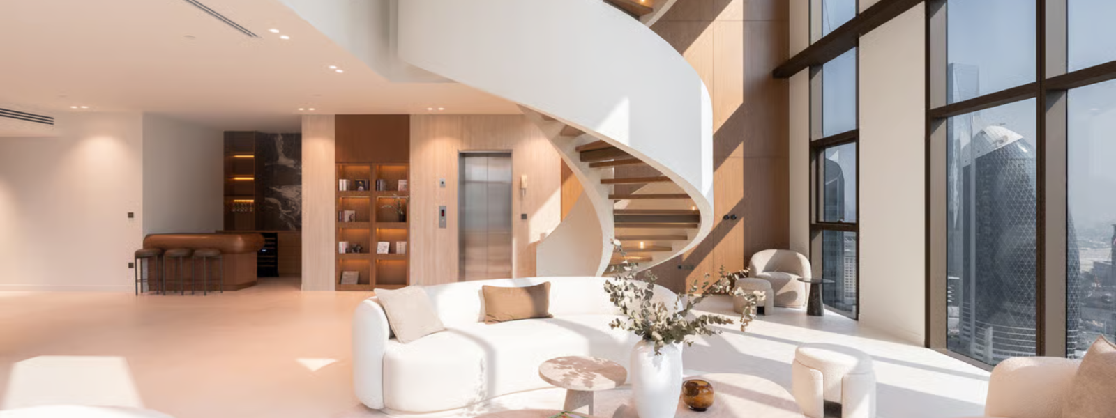 Green Blue and White Minimalist Landscape Desktop Wallpaper (2)